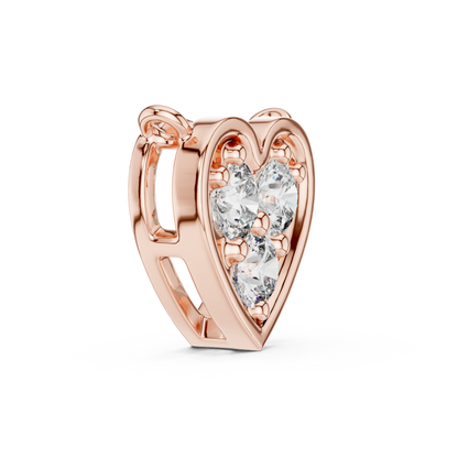 Heart Diamond Solitaire Pendant Necklace