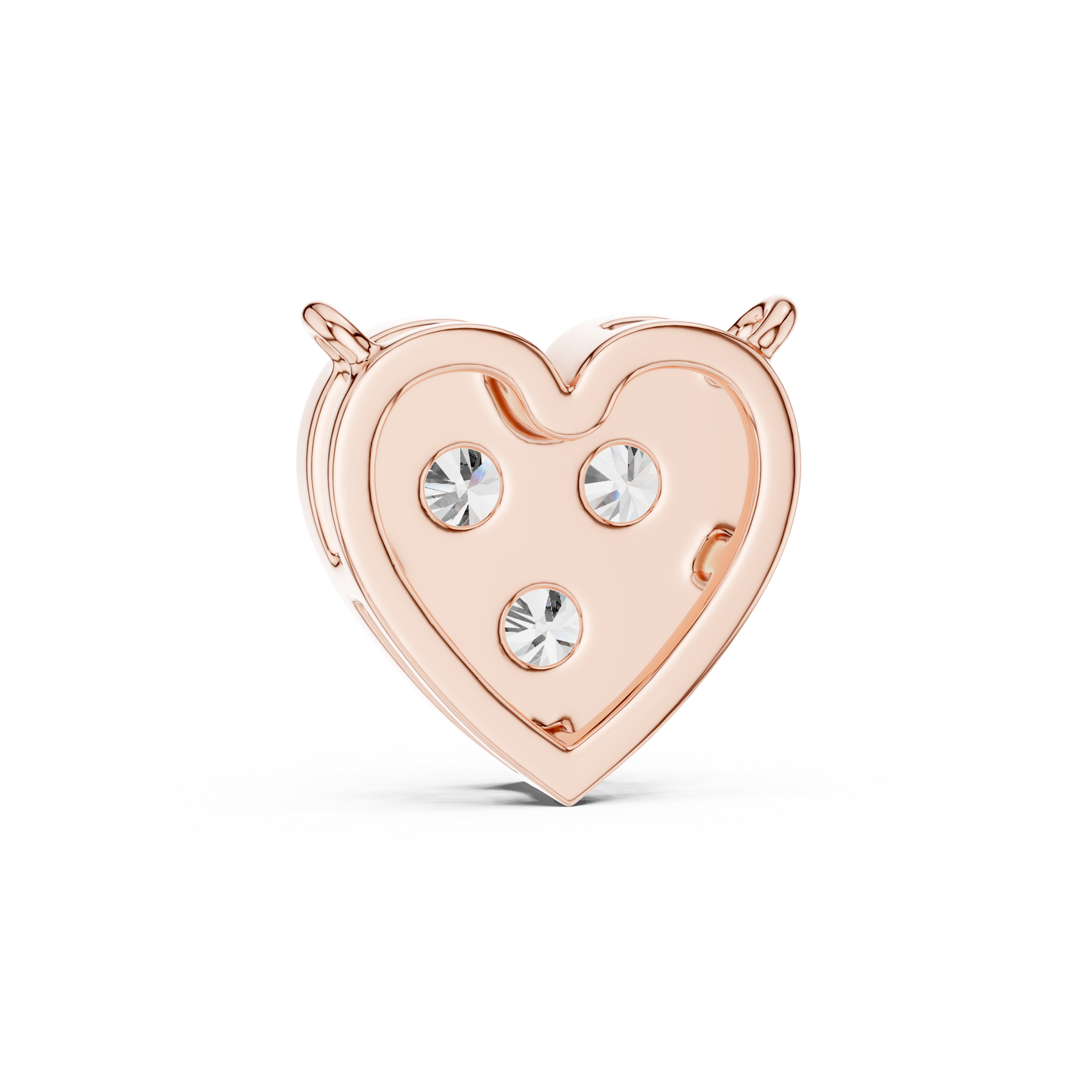 Heart Diamond Solitaire Pendant Necklace