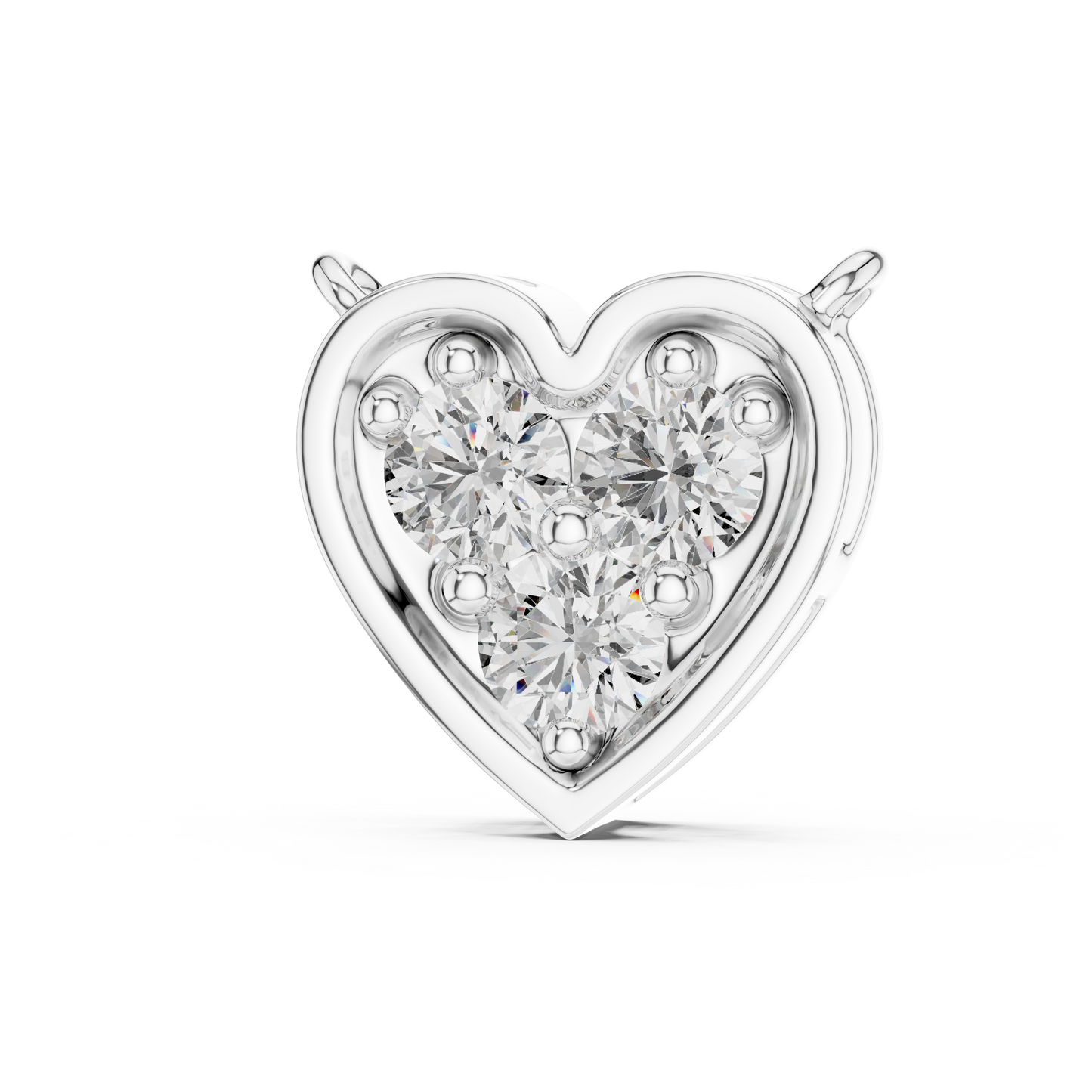 Heart Diamond Solitaire Pendant Necklace