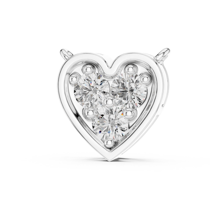Heart Diamond Solitaire Pendant Necklace