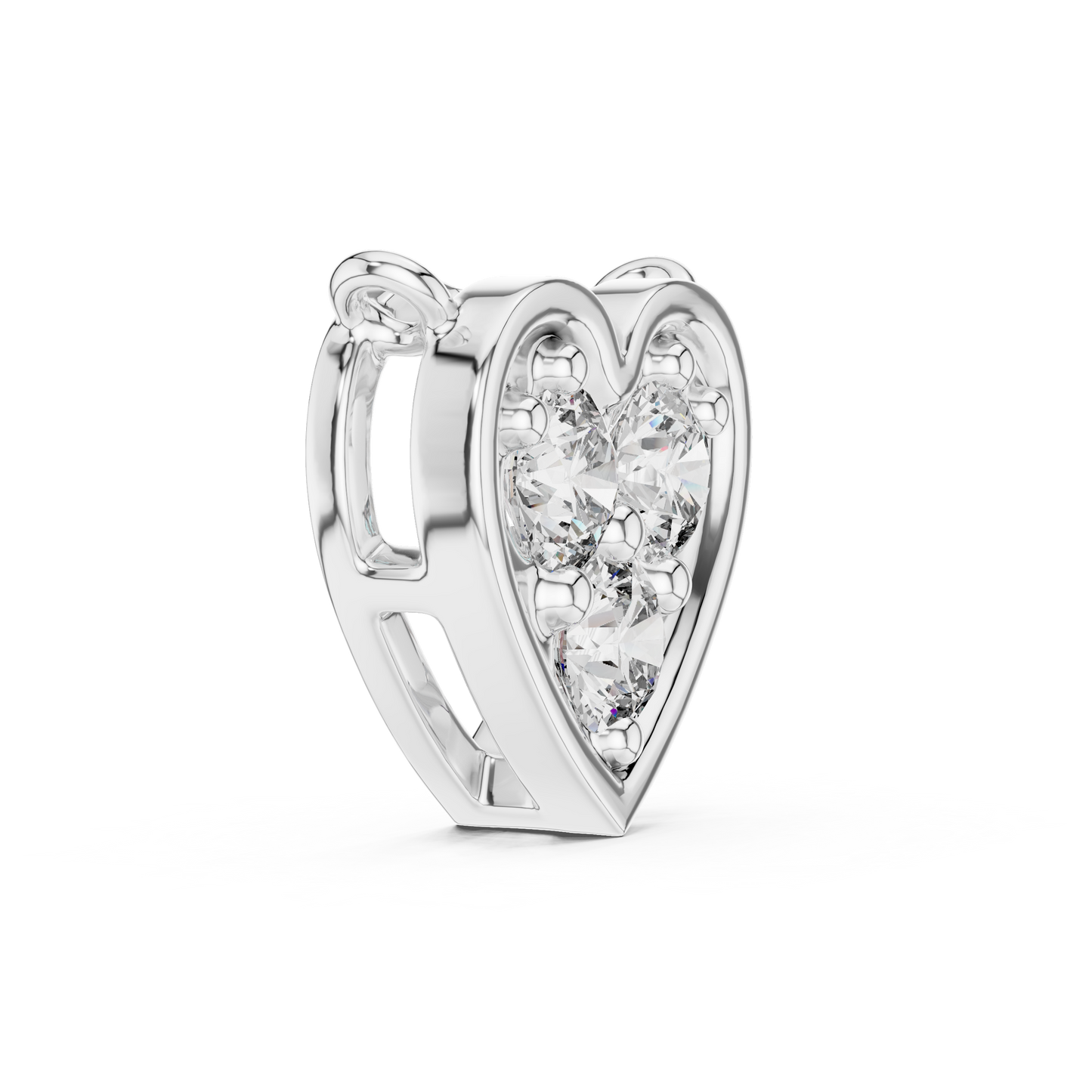 Heart Diamond Solitaire Pendant Necklace