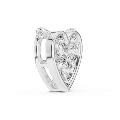 Heart Diamond Solitaire Pendant Necklace