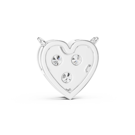 Heart Diamond Solitaire Pendant Necklace