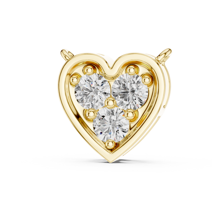 Heart Diamond Solitaire Pendant Necklace