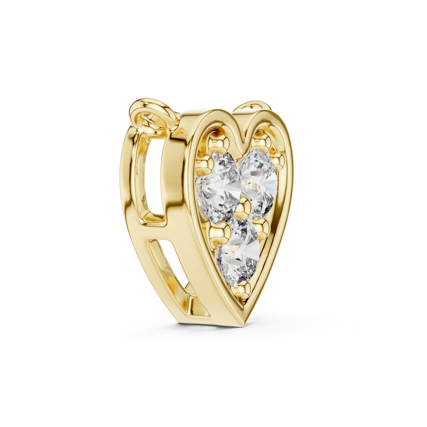 Heart Diamond Solitaire Pendant Necklace