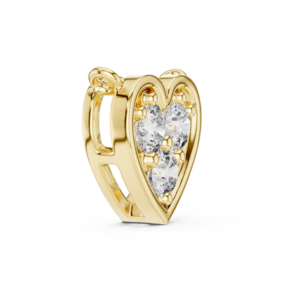 Heart Diamond Solitaire Pendant Necklace