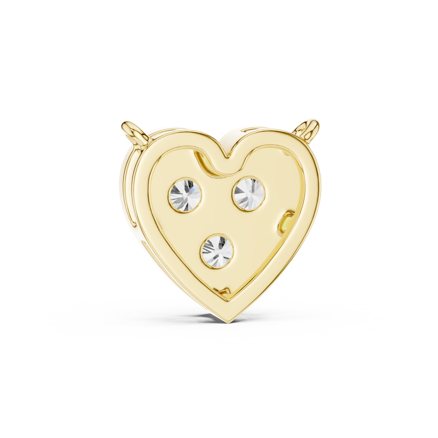 Heart Diamond Solitaire Pendant Necklace