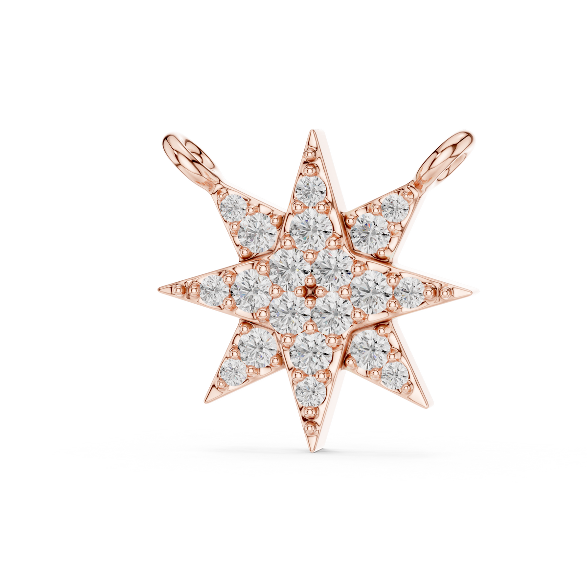 Radiant Star Diamond Pendant Necklace