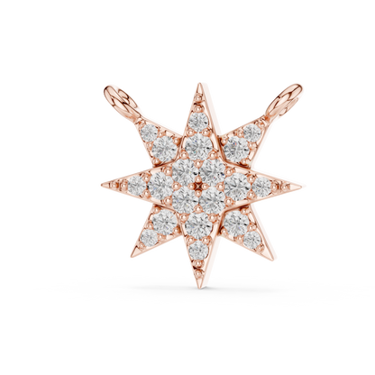 Radiant Star Diamond Pendant Necklace