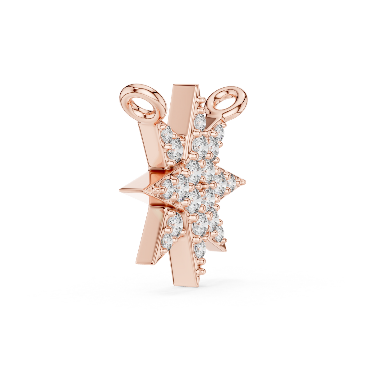 Radiant Star Diamond Pendant Necklace