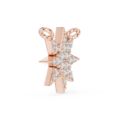 Radiant Star Diamond Pendant Necklace
