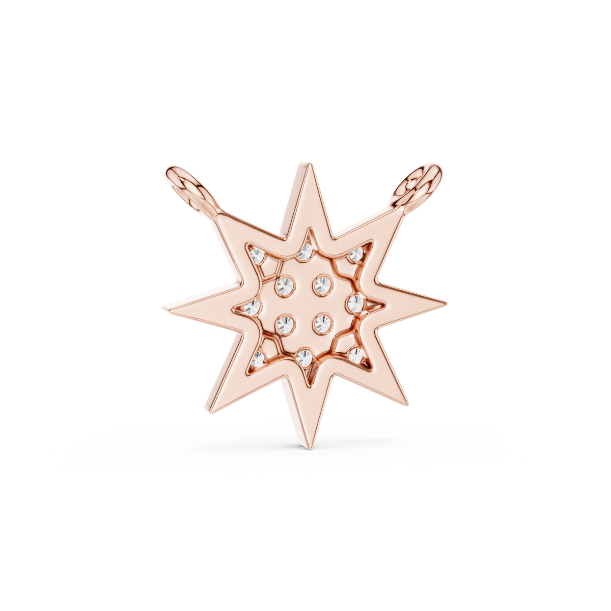 Radiant Star Diamond Pendant Necklace