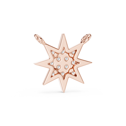 Radiant Star Diamond Pendant Necklace