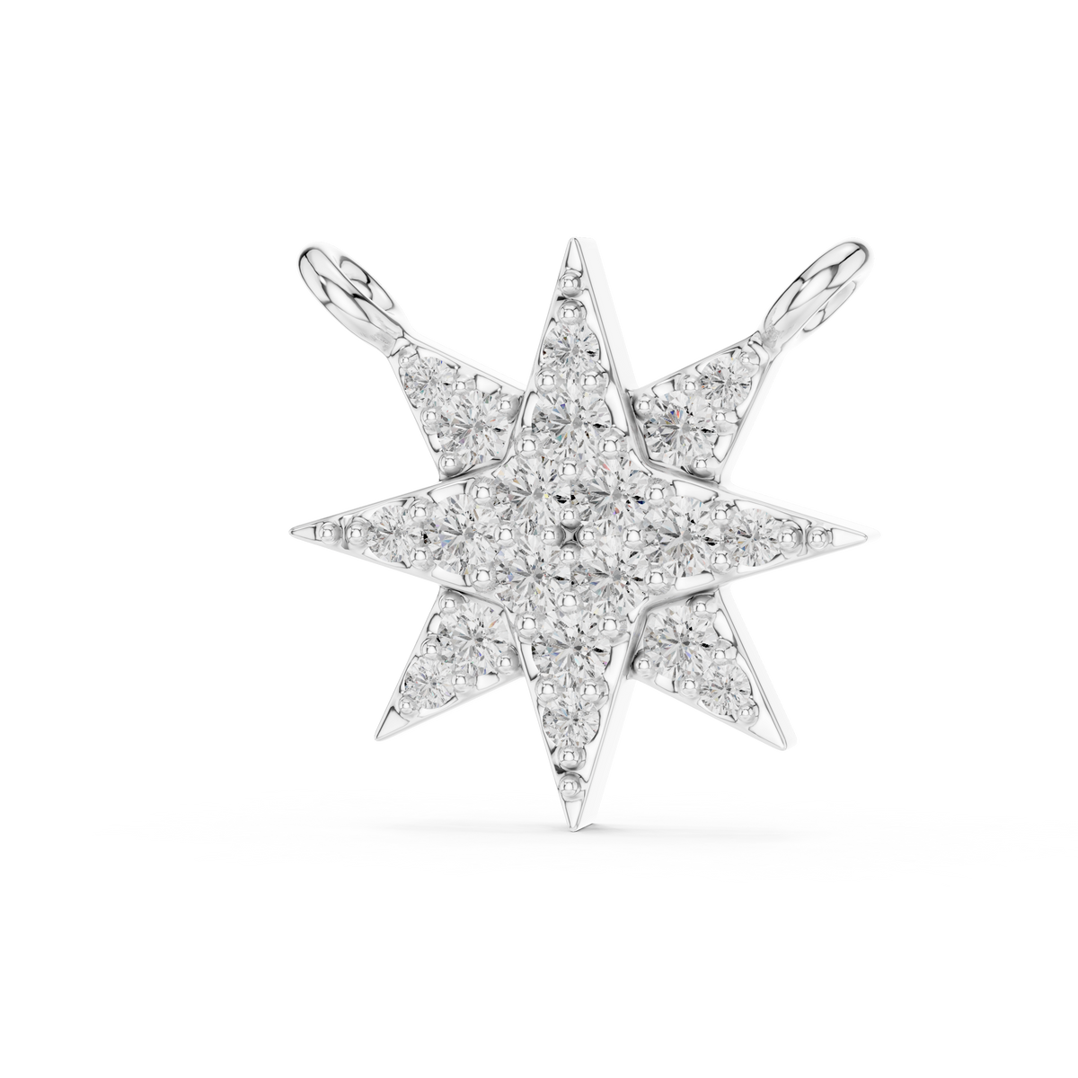Radiant Star Diamond Pendant Necklace