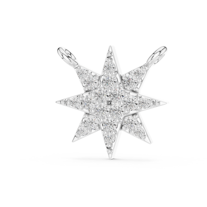 Radiant Star Diamond Pendant Necklace