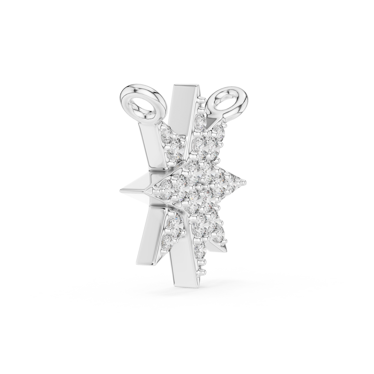 Radiant Star Diamond Pendant Necklace