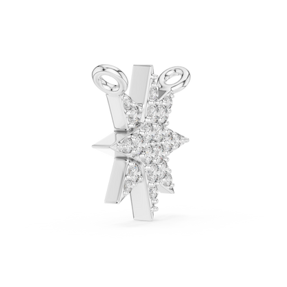 Radiant Star Diamond Pendant Necklace