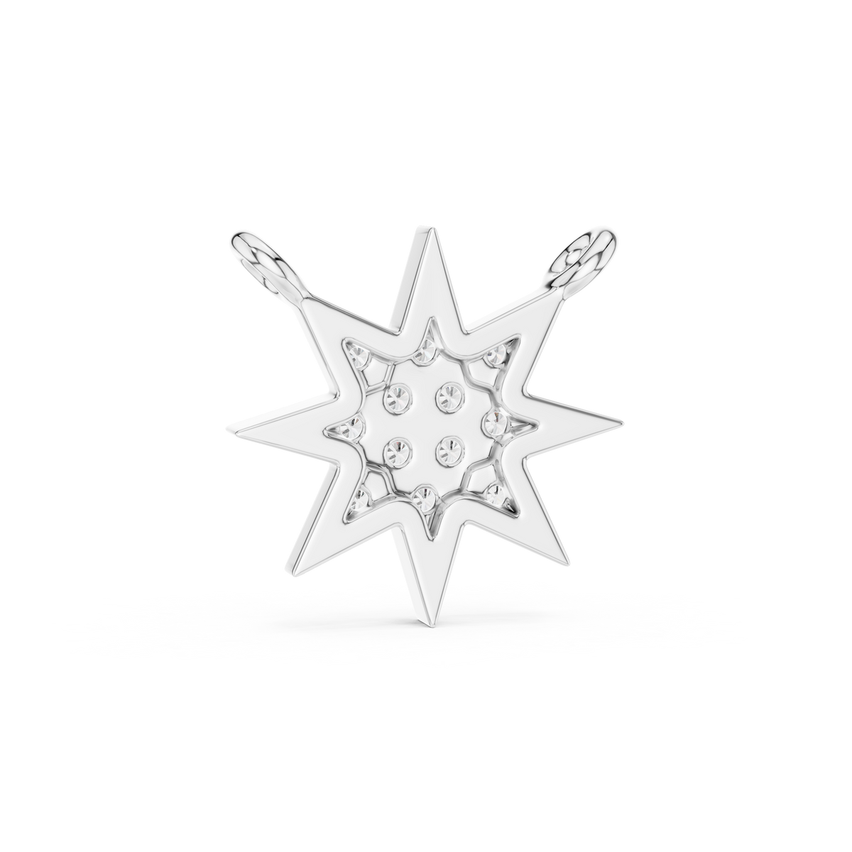 Radiant Star Diamond Pendant Necklace