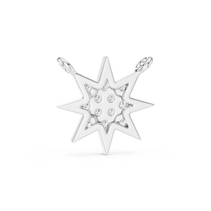Radiant Star Diamond Pendant Necklace