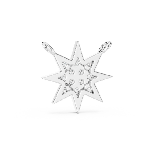 Radiant Star Diamond Pendant Necklace
