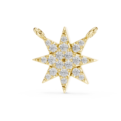 Radiant Star Diamond Pendant Necklace