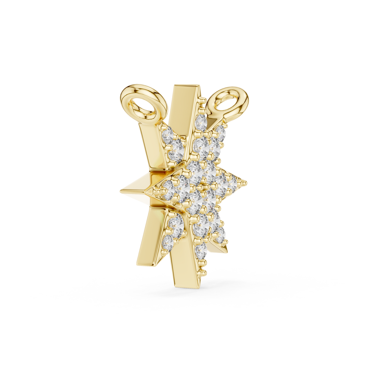 Radiant Star Diamond Pendant Necklace