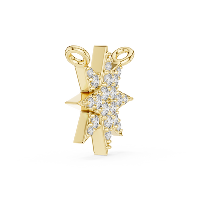 Radiant Star Diamond Pendant Necklace