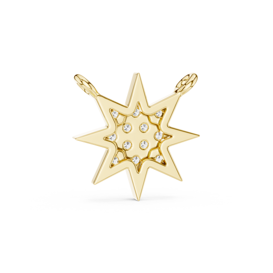 Radiant Star Diamond Pendant Necklace