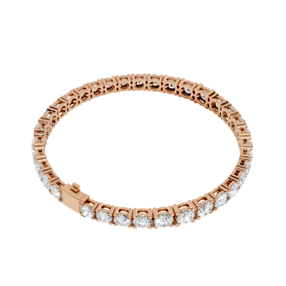 Graduated Round-Cut Diamond Tennis Bracelet