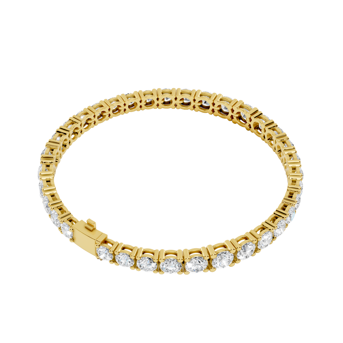 Graduated Round-Cut Diamond Tennis Bracelet