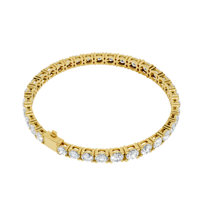 Graduated Round-Cut Diamond Tennis Bracelet