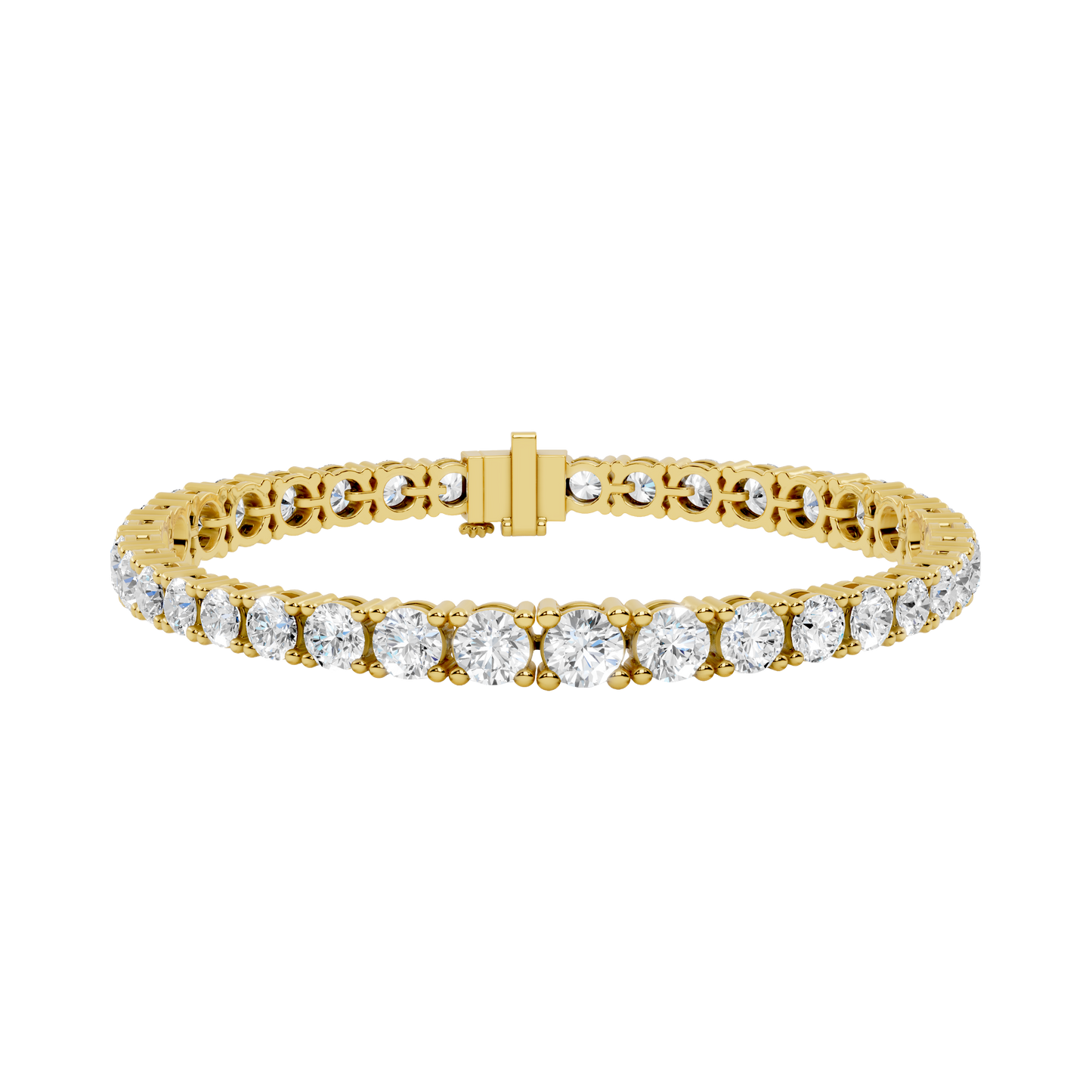 Graduated Round-Cut Diamond Tennis Bracelet