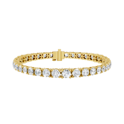 Graduated Round-Cut Diamond Tennis Bracelet