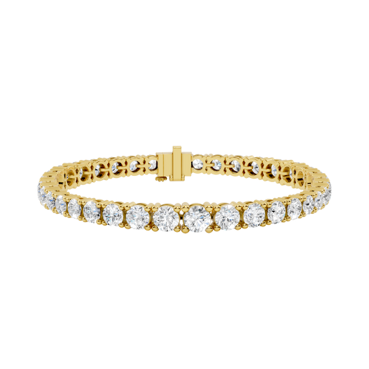 Graduated Round-Cut Diamond Tennis Bracelet