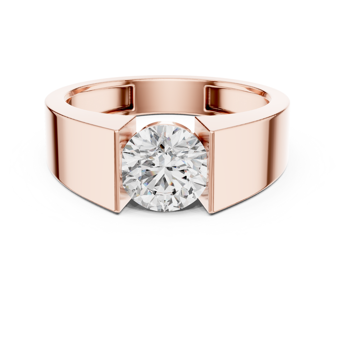 Modern Bezel-Inspired Solitaire Engagement Ring