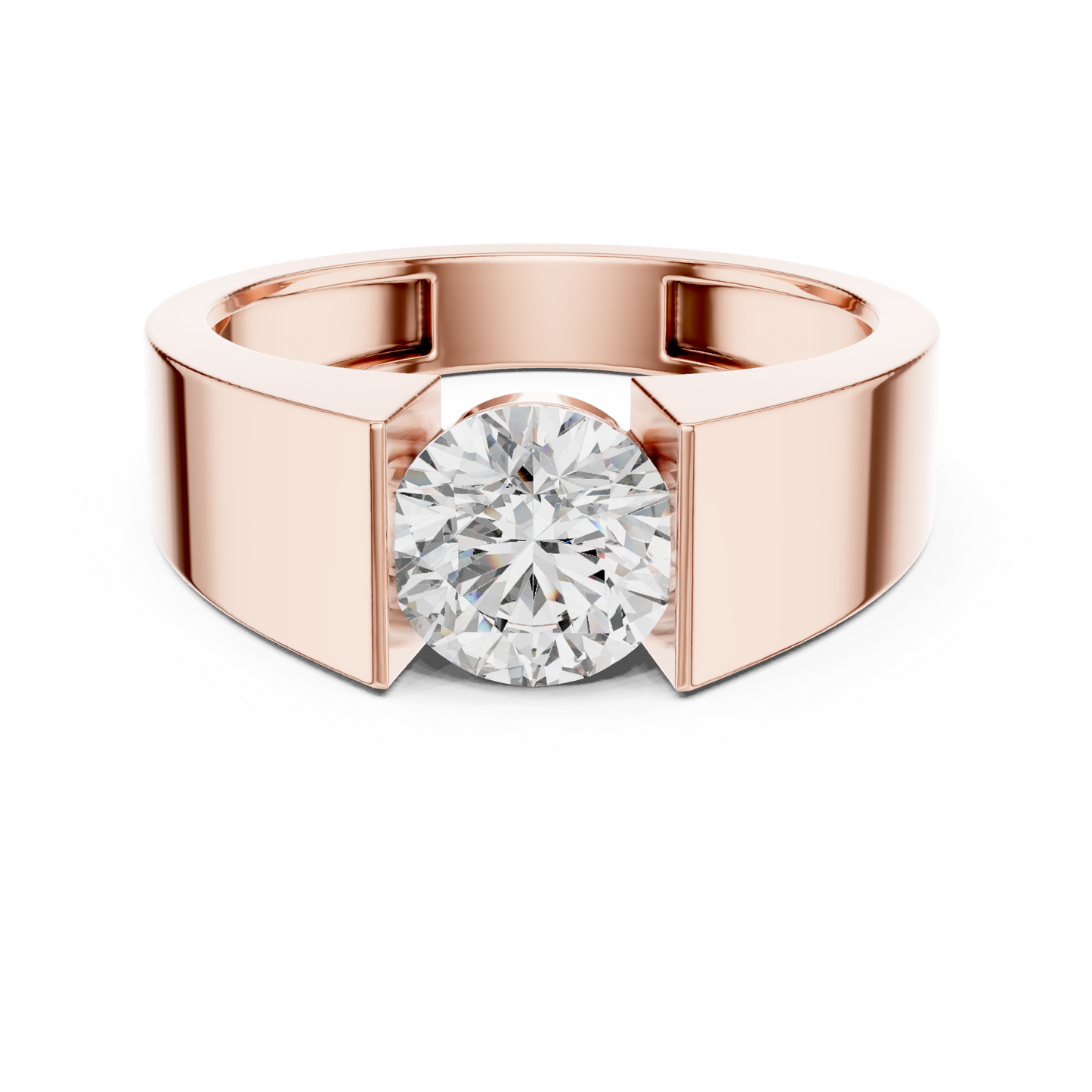 Modern Bezel-Inspired Solitaire Engagement Ring