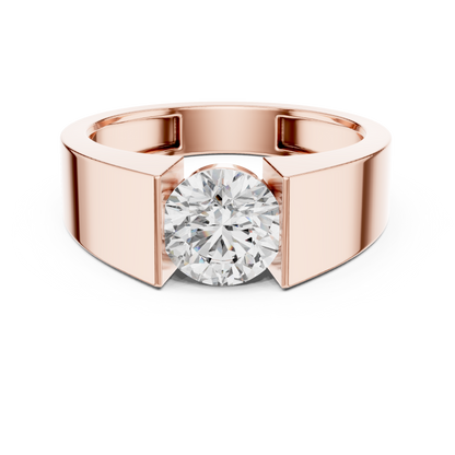Modern Bezel-Inspired Solitaire Engagement Ring
