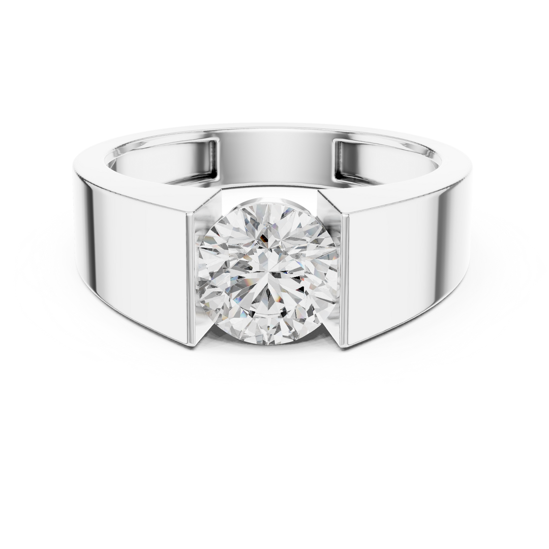 Modern Bezel-Inspired Solitaire Engagement Ring