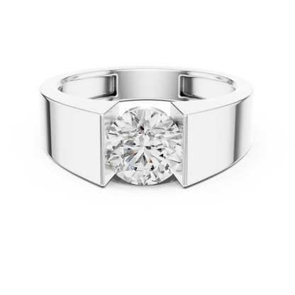 Modern Bezel-Inspired Solitaire Engagement Ring