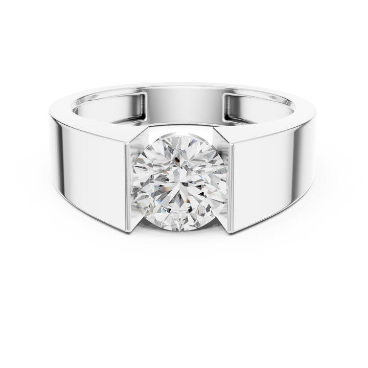 Modern Bezel-Inspired Solitaire Engagement Ring