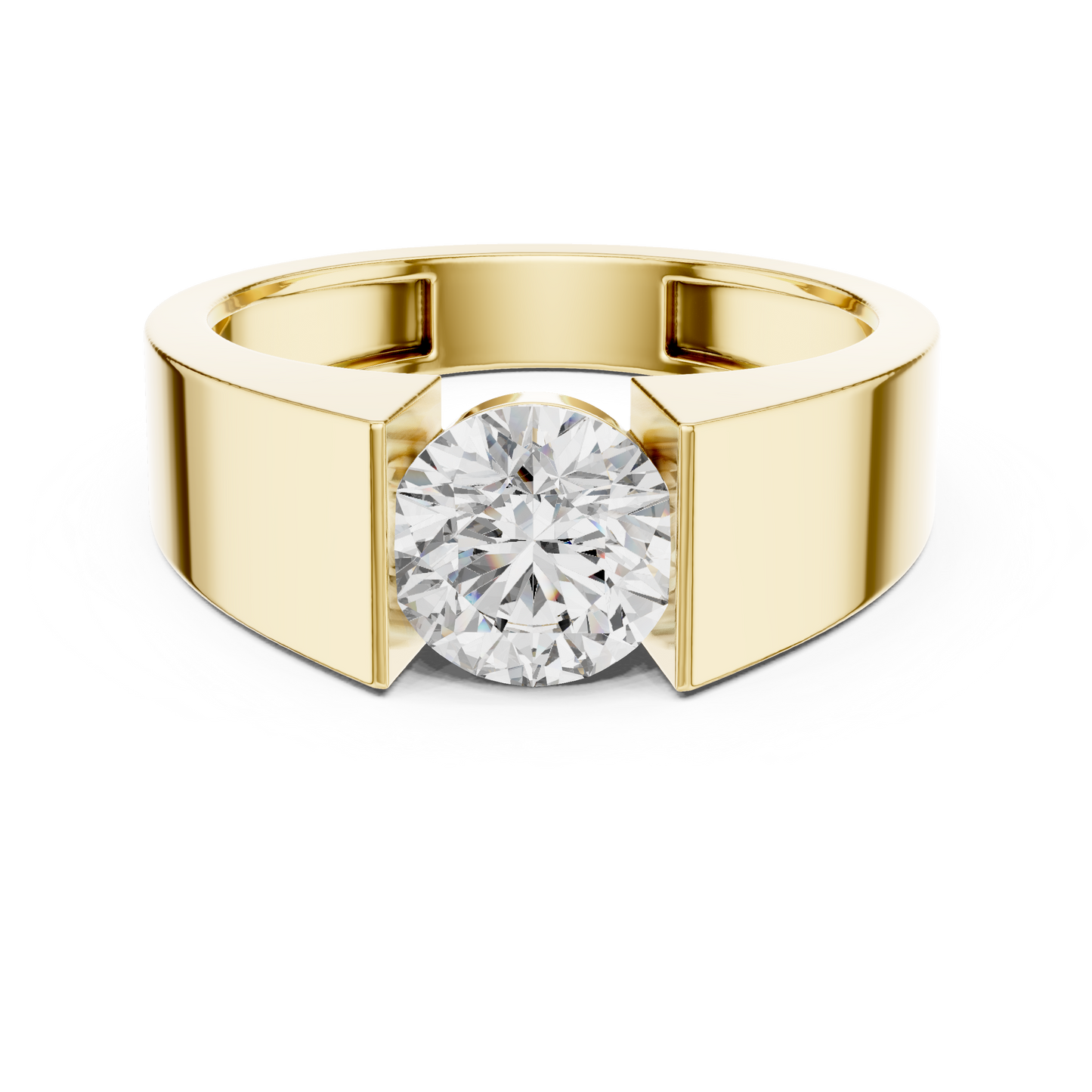 Modern Bezel-Inspired Solitaire Engagement Ring