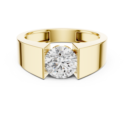 Modern Bezel-Inspired Solitaire Engagement Ring