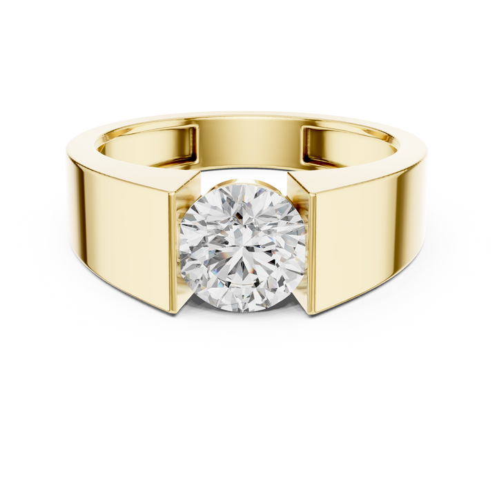 Modern Bezel-Inspired Solitaire Engagement Ring