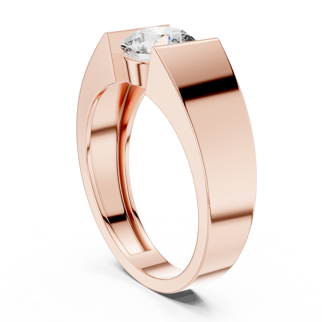 Modern Bezel-Inspired Solitaire Engagement Ring