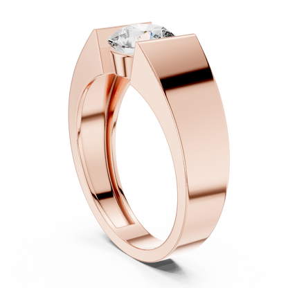 Modern Bezel-Inspired Solitaire Engagement Ring