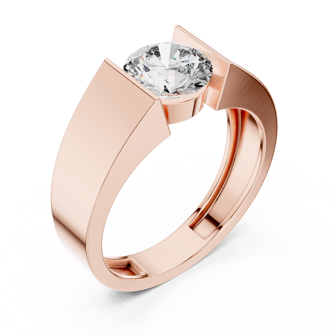Modern Bezel-Inspired Solitaire Engagement Ring