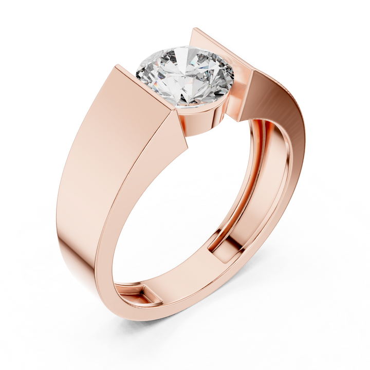 Modern Bezel-Inspired Solitaire Engagement Ring