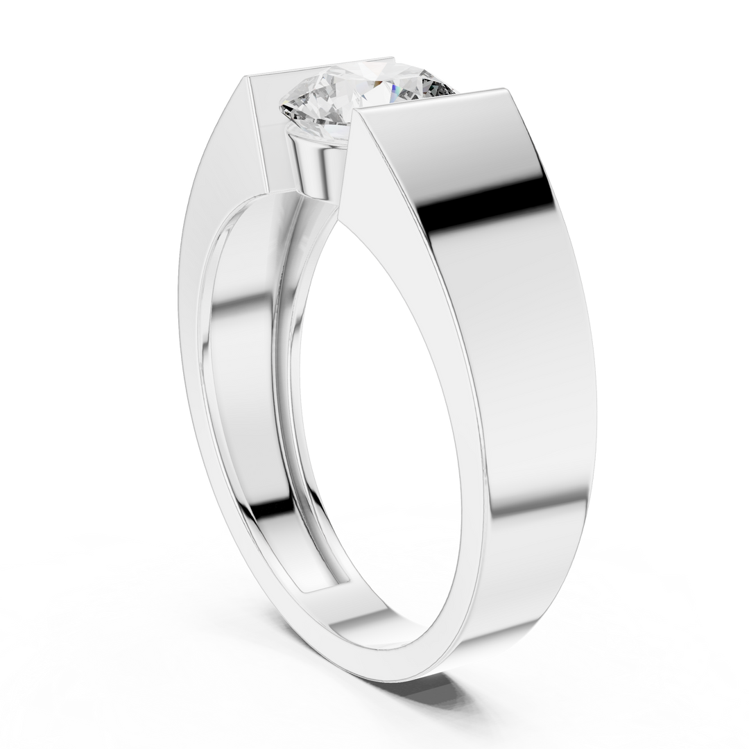 Modern Bezel-Inspired Solitaire Engagement Ring
