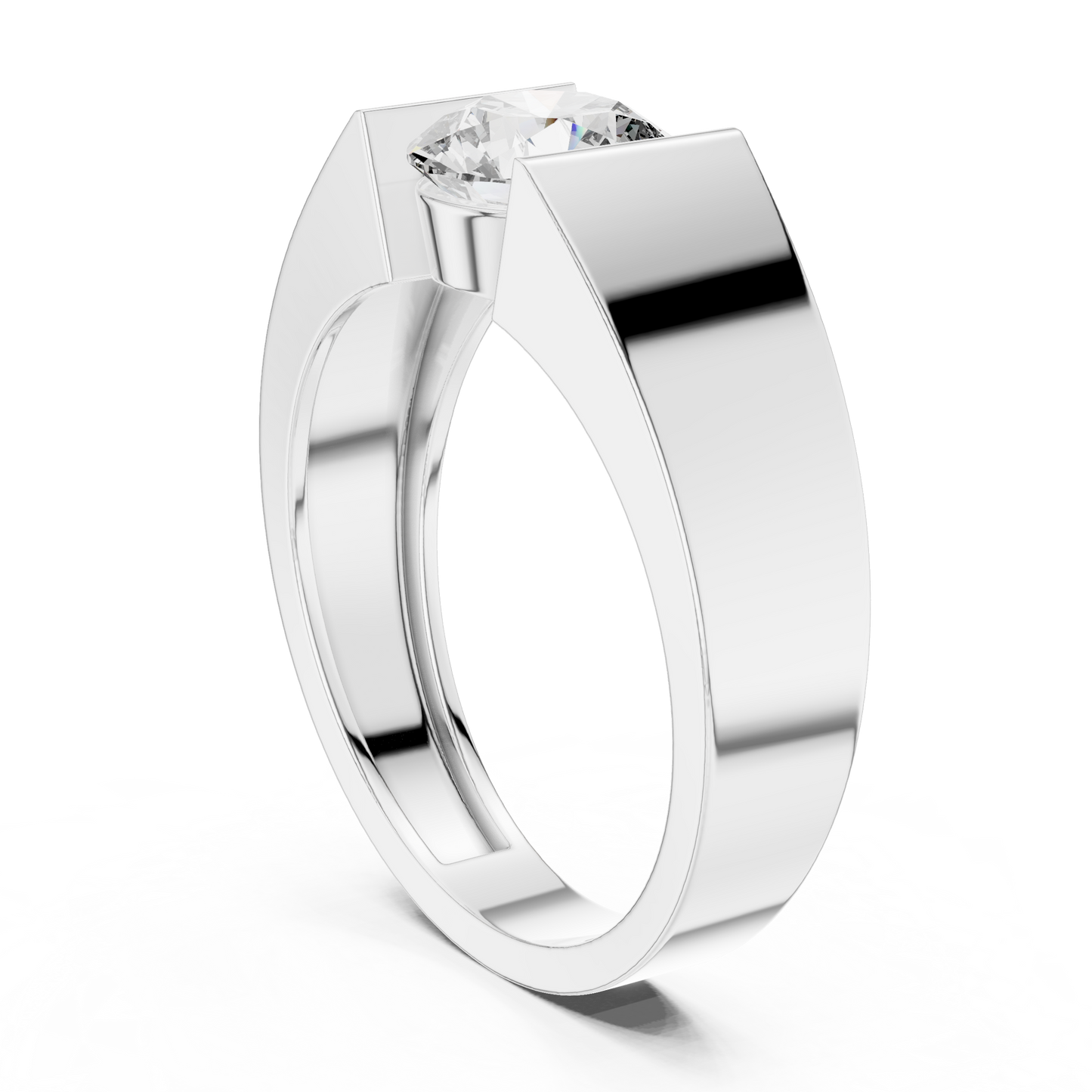 Modern Bezel-Inspired Solitaire Engagement Ring