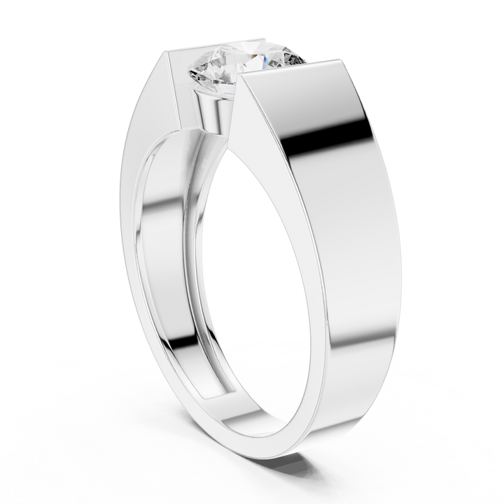 Modern Bezel-Inspired Solitaire Engagement Ring